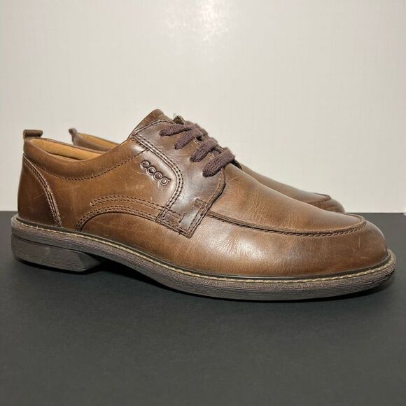 Ecco Other - Mens ECCO Brown Leather Lace Up Oxford Shoes / Size 10-10.5 / EU 44